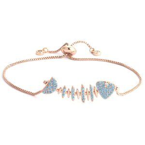 Fishbone Turquoise Stone Rose Gold Bracelet